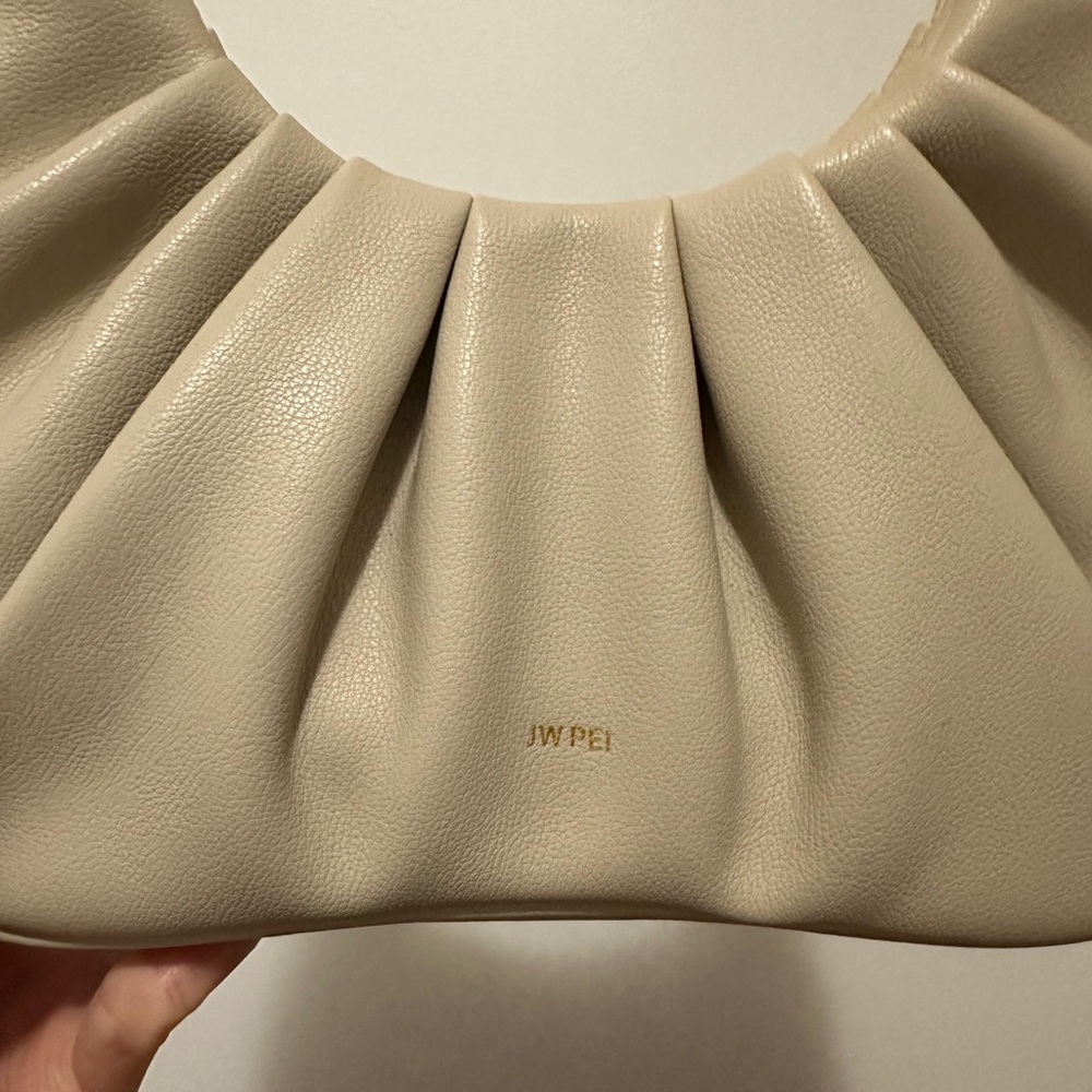 JW PEI Cream Ruched Handle Bag - Picture 2 of 5